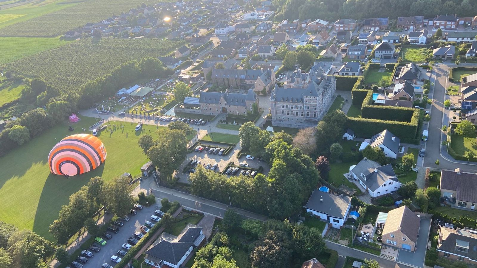 Ballonvlucht boven Haspengouw